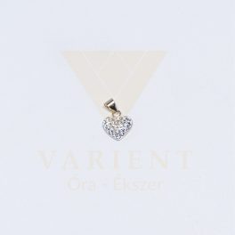 Szív medál cirkónia kövekkel