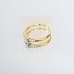 SÁRGA - FEHÉR ARANY ELJEGYZÉSI GYŰRŰ