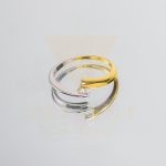 SÁRGA - FEHÉR ARANY ELJEGYZÉSI GYŰRŰ