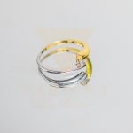 SÁRGA - FEHÉR ARANY ELJEGYZÉSI GYŰRŰ