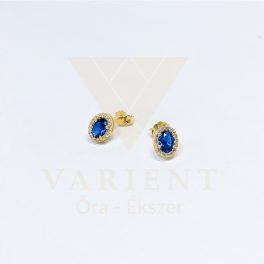 SÁRGA ARANY KÉK KÖKVES FÜLBEVALÓ CIRKÓNIA KÖVEKKEL
