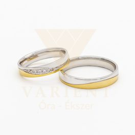 SÁRGA - FEHÉR ARANY KARIKAGYŰRŰ