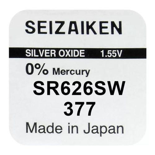 SEIKO SEIZAIKEN SR626SW (377) EZÜST-OXID GOMBELEM